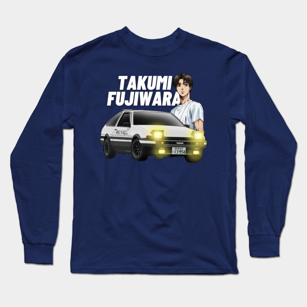 Takumi Fujiwara Initial d Long Sleeve T-Shirt by MOTOSHIFT